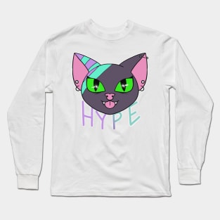 ZCP Hype Cat, Zombie Cheshire Productions Emote Long Sleeve T-Shirt